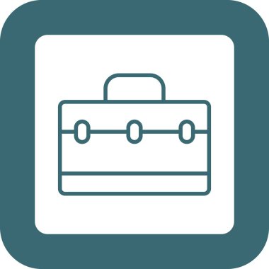 Çanta simgesinin vektör illüstrasyonu