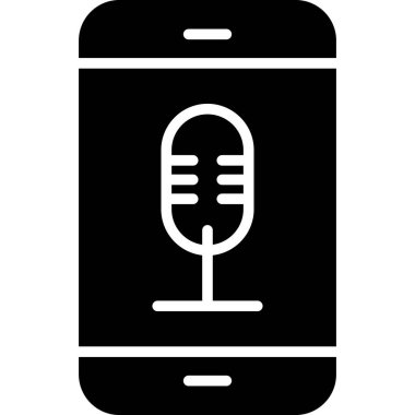 Bir mikrofon simgesinin vektör çizimi