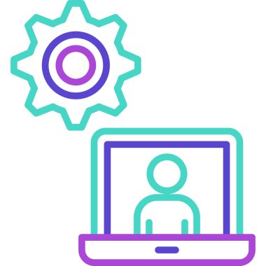 Bilgisayar. Web simgesi basit tasarım