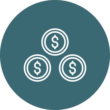 kişisel ve ticari kullanım için para vektörü simgesi simgesi vektör çizimi..