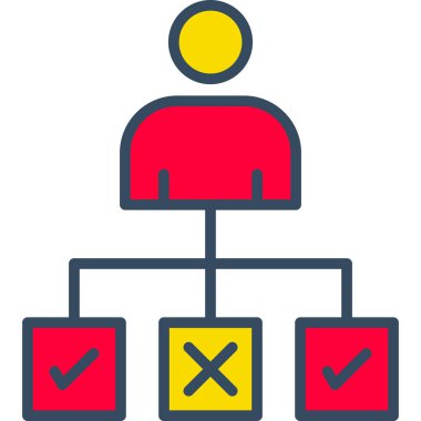 hiyerarşi. Web simgesi basit tasarım