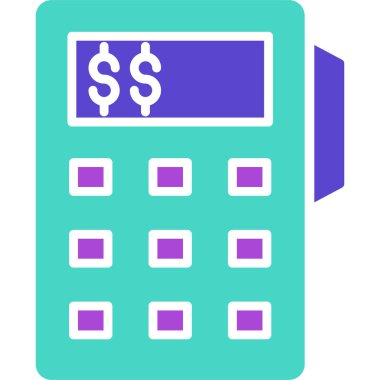 Hesap makinesi. Web simgesi basit illüstrasyon