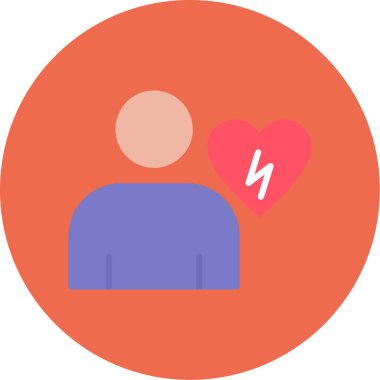 Aşk. Web simgesi basit illüstrasyon