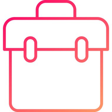 Bavul. Web simgesi basit illüstrasyon