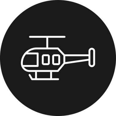 Helikopter simgesi vektör illüstrasyonu