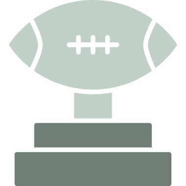 Ragbi kupası ikonu. Web için futbol kupası vektör simgelerinin basit illüstrasyonu