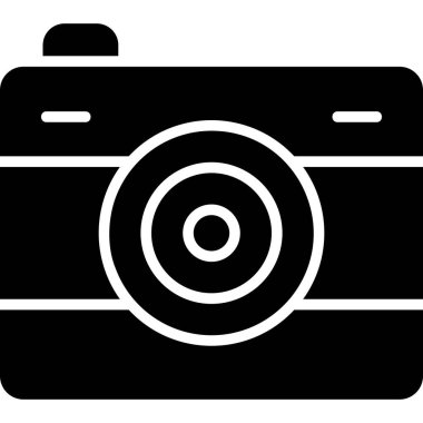 Kamera fotoğraf simgesi, vektör çizim