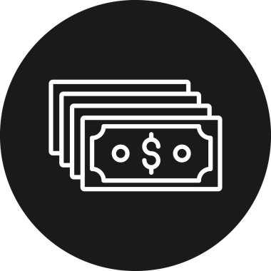 Dolar. Web simgesi basit tasarım