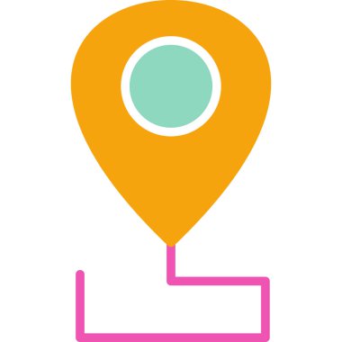 Harita iğnesi. Web simgesi vektör illüstrasyonu