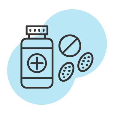 İlaç kutusu vektör ikonu tasarımı