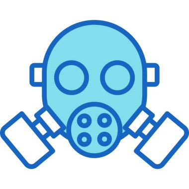 gaz maskesi ikon vektör illüstrasyonu