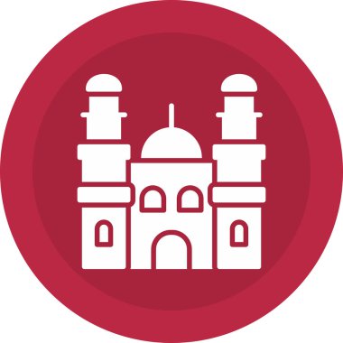 Bir cami simgesinin vektör illüstrasyonu