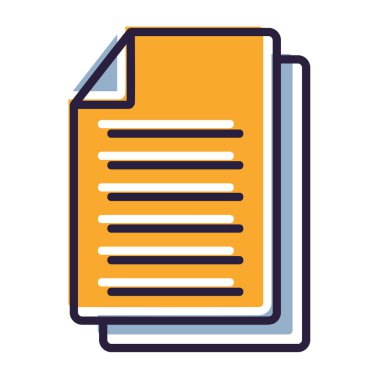 belge simgesi vektör illüstrasyonu