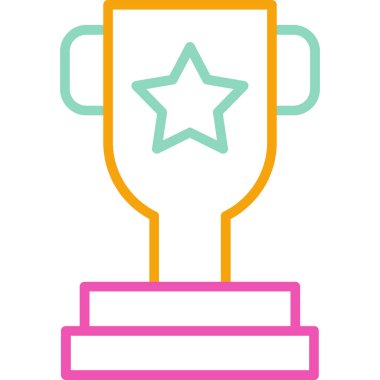 Kupa. Web simgesi basit illüstrasyon