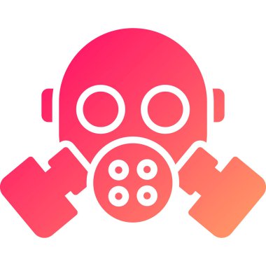 gaz maskesi ikon vektör illüstrasyonu