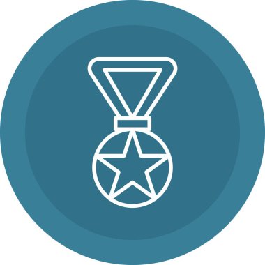 Madalya ikon vektör illüstrasyonu