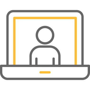 Bilgisayar. Web simgesi basit illüstrasyon