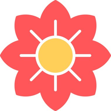 Çiçek. Web simgesi basit illüstrasyon