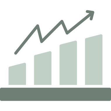 Büyüme grafik vektör simgesi