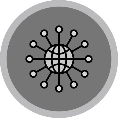 şebeke. Web simgesi basit illüstrasyon