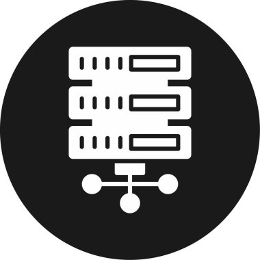 Moda tasarımı izole edilmiş arkaplanda veri sunucusu simgesi