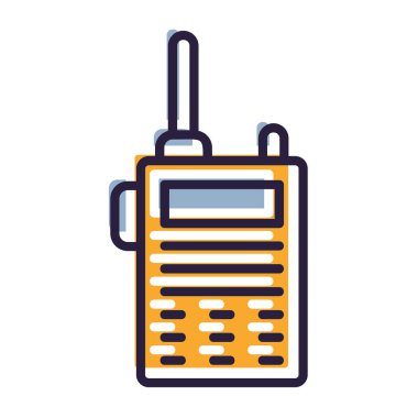 radyo ikonu. Vektör ince çizgi işareti. izole edilmiş sınır sembolü çizimi