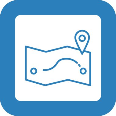 Harita işaretleyici. Basit resimleme