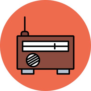 radyo simgesi vektör illüstrasyonu