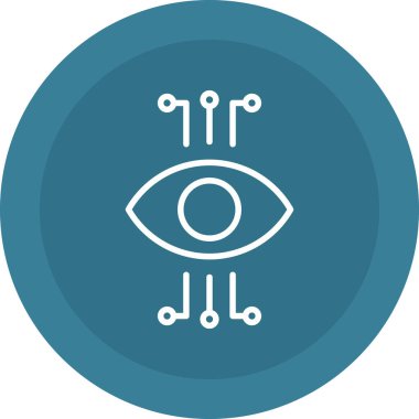 Göz ağ ikonu vektör illüstrasyonu