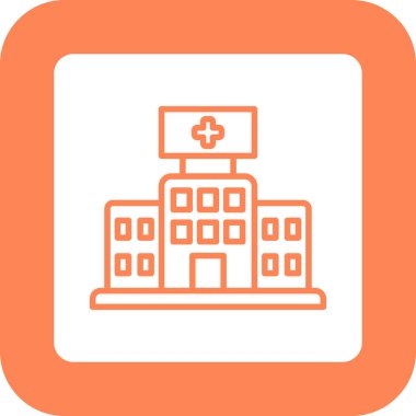 Hastane. Web simgesi basit tasarım