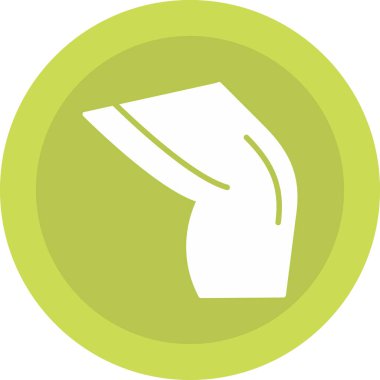 Bir yaprak tutan el, vektör illüstrasyonunun simgesi