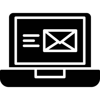 e- posta iletisi vektör çizgisi simgesi