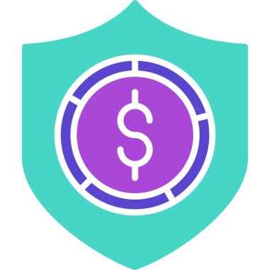 Kalkan. Web simgesi basit illüstrasyon