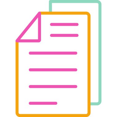 belge simgesi vektör illüstrasyonu