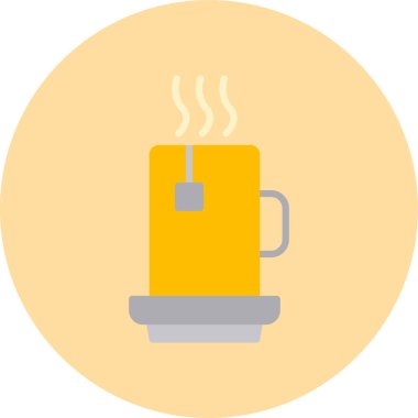 Kahve fincanı simgesini düz bir şekilde iç