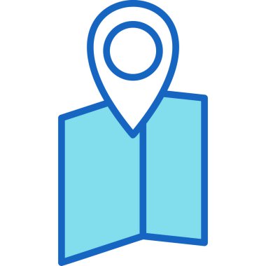 Harita işaretleyici simgesi. beyaz arkaplanda izole edilmiş çizgi haritası işaretleyici vektör rengi