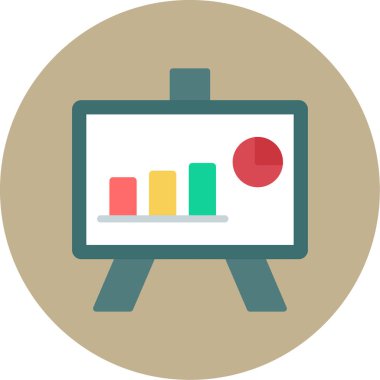 iş grafiği düz simgesi