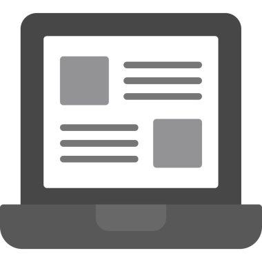 Bilgisayar. Web simgesi basit illüstrasyon