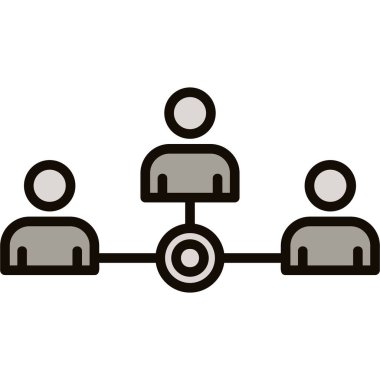 İnsanlar simge, vektör illüstrasyonuyla tanışıyor