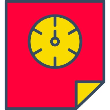 Beyaz arkaplanda saat simgesi, vektör illüstrasyon tasarımı