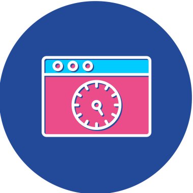 Bir saat simgesinin vektör illüstrasyonu