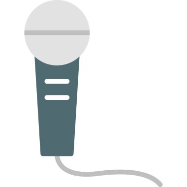 mikrofon simgesi, illüstrasyon, beyaz arkaplan üzerindeki vektör