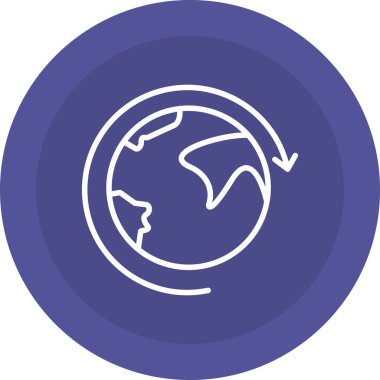 Toprak küresi. Web simgesi basit illüstrasyon