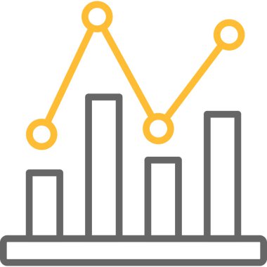 iş grafiği simgesi, vektör illüstrasyonu