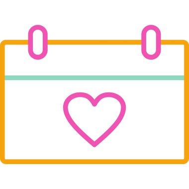 Kalp. Web simgesi basit illüstrasyon