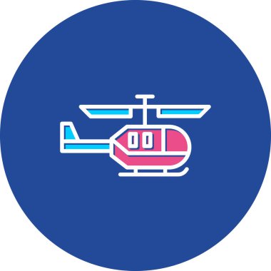 Helikopter simgesi vektör illüstrasyonu