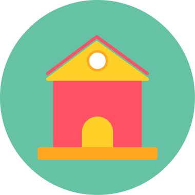 Bina. Web simgesi basit illüstrasyon