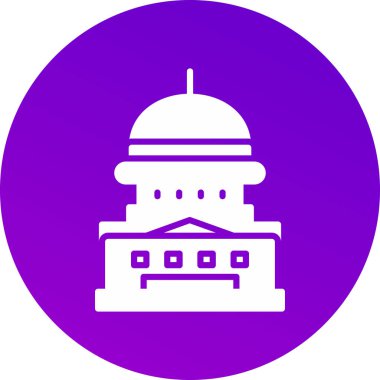 Capitol düz vektör simgesi