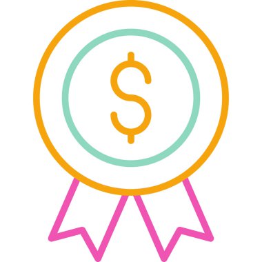 Madalya. Web simgesi basit illüstrasyon