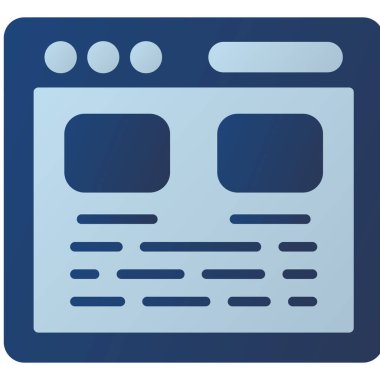 Web simgesi, tarayıcı penceresinin vektör illüstrasyonu